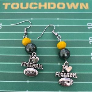 Handmade beaded earrings with charm